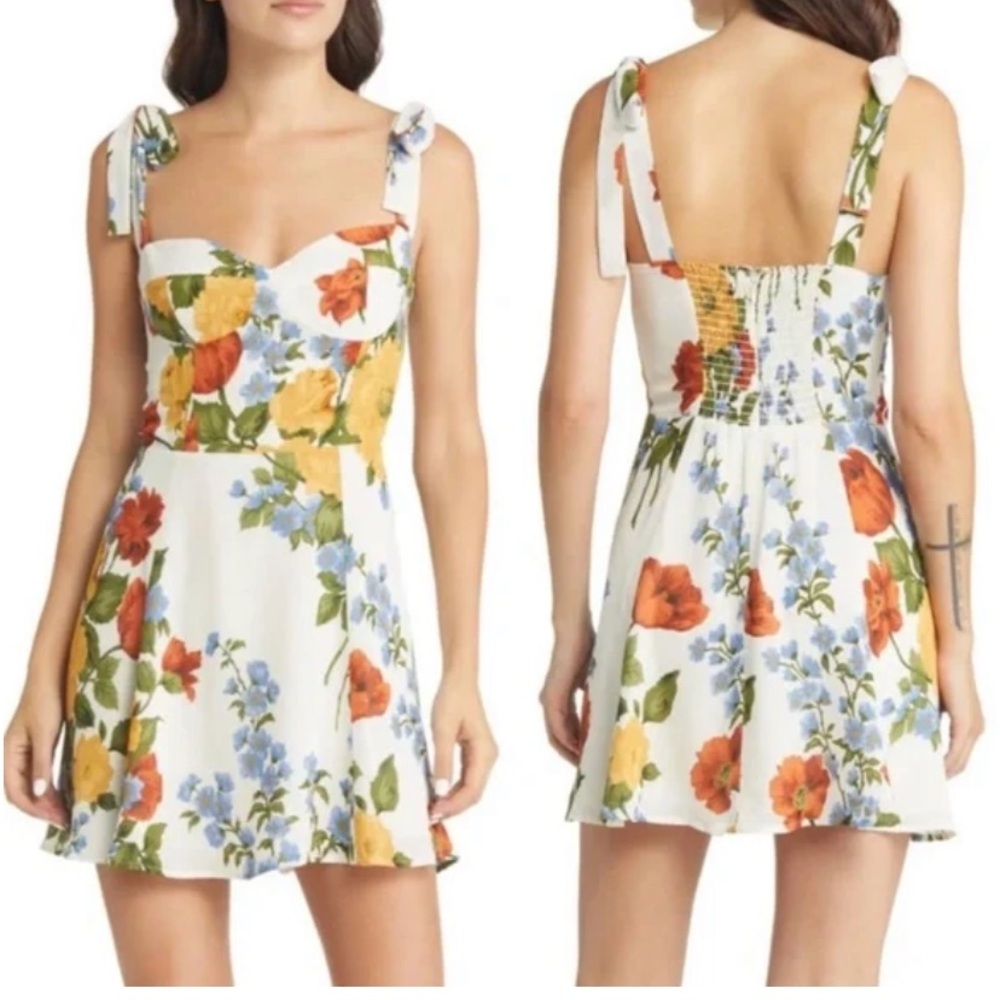Reformation Niara floral-print crepe mini dress - Picture 1 of 4